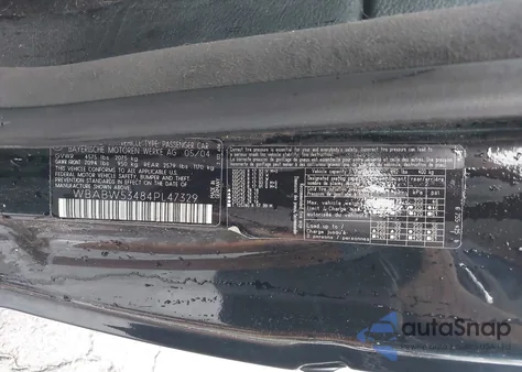 2004 BMW 330Ci z USA, uszkodzony, nr VIN WBABW53484PL47329